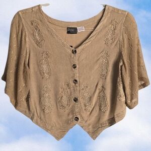 🌼Embroidered Paisley Crop Top🌼